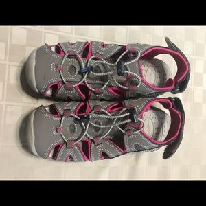 Sandals‎ Brown/Pink Leather, Adjustable Straps Mary